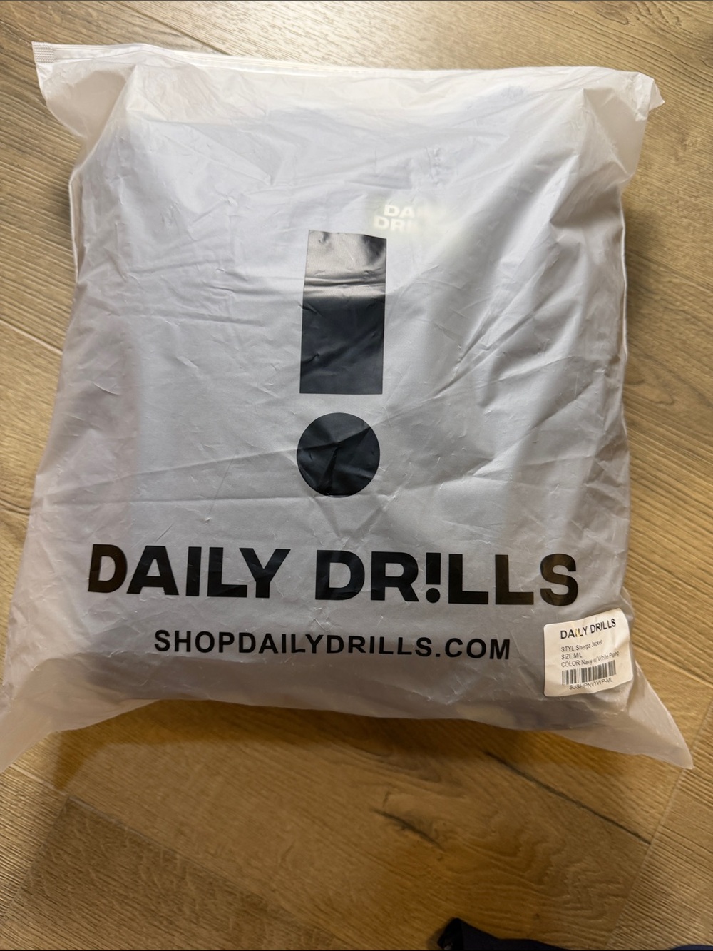 Daily Drills Navy Sherpa Jacket with White Trim M/L